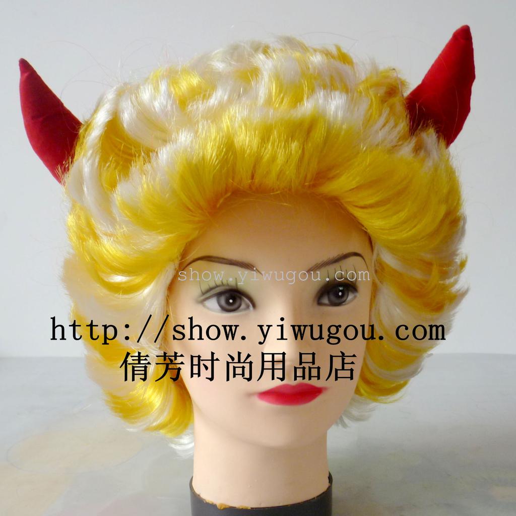 Ox horn hair,bull holiday hair,Party wigs,Halloween wig