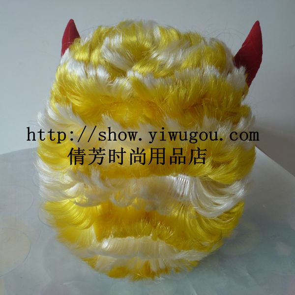 Ox horn hair,bull holiday hair,Party wigs,Halloween wig