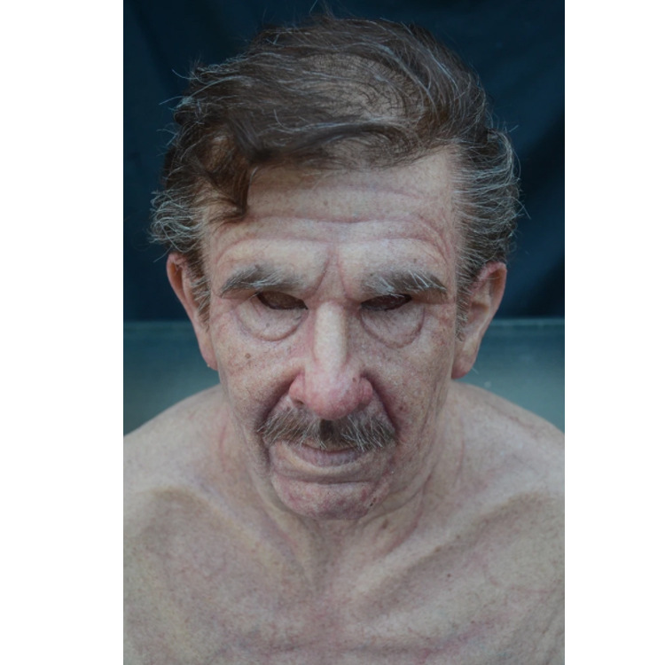 Halloween New Style Grandpa Wig Old Mask Headgear Factory Direct Sales Bald Head LOTORY Horror Mask