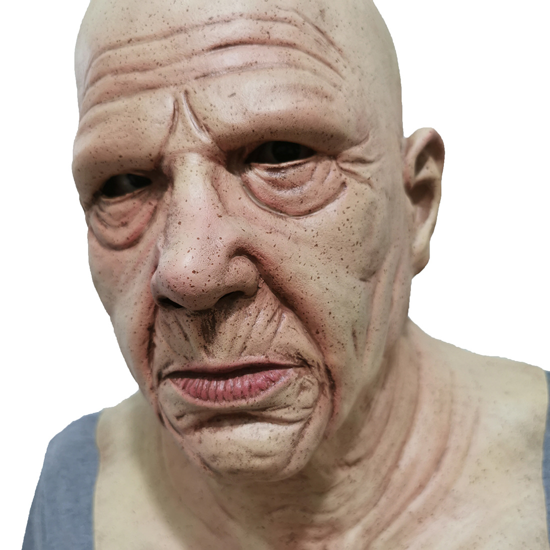 Halloween New Style Grandpa Wig Old Mask Headgear Factory Direct Sales Bald Head LOTORY Horror Mask