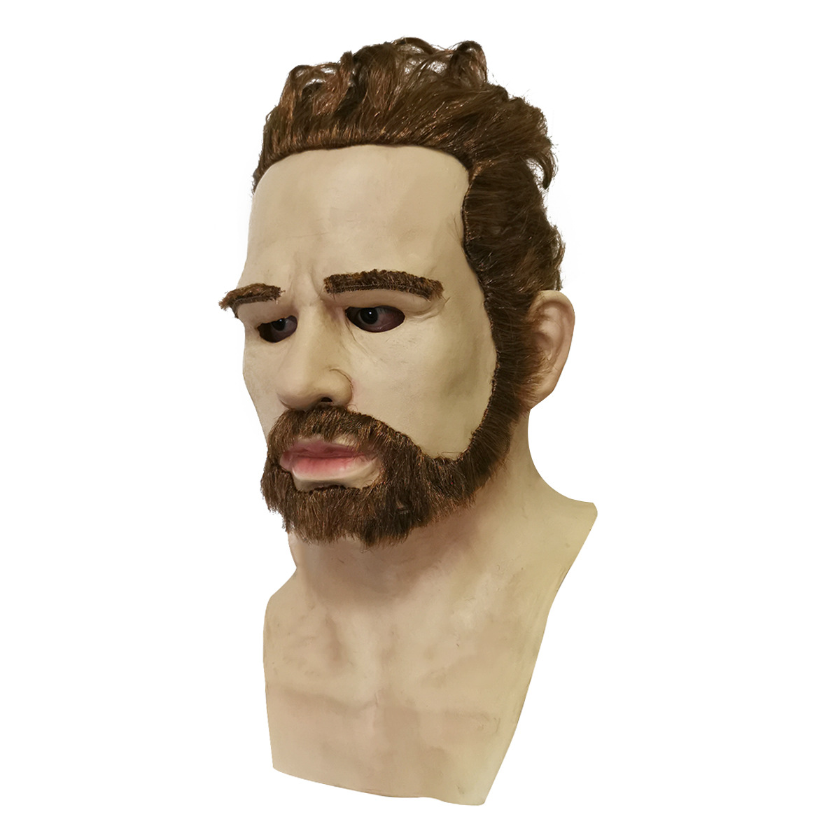 Halloween New Style Grandpa Wig Old Mask Headgear Factory Direct Sales Bald Head LOTORY Horror Mask