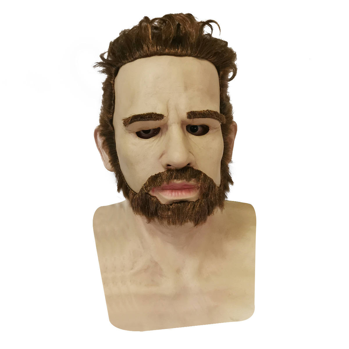 Halloween New Style Grandpa Wig Old Mask Headgear Factory Direct Sales Bald Head LOTORY Horror Mask
