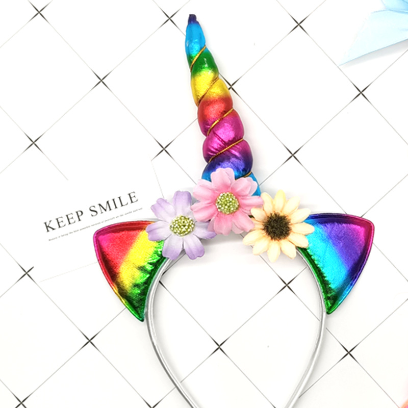 Factory in Stock Amazon Cross-Border Unicorn Role Play Halloween Dress up Headband Wig Braid Suit