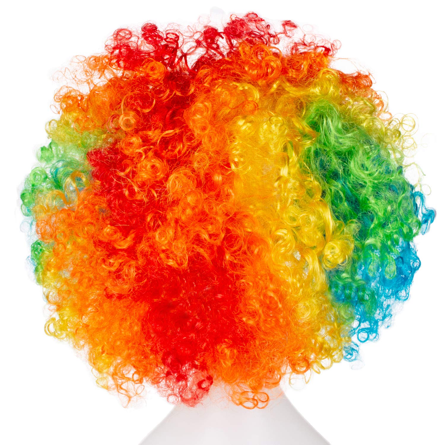 Holiday Party Clown Costume Rainbow Football Fan Adult Child Wig Disco Hippie Cosplay Fluffy Wig color run wig Holiday Party Clown Costume Rainbow Football Fan Adult Child Wig Disco Hippie Cosplay Fluffy Wig color run wig