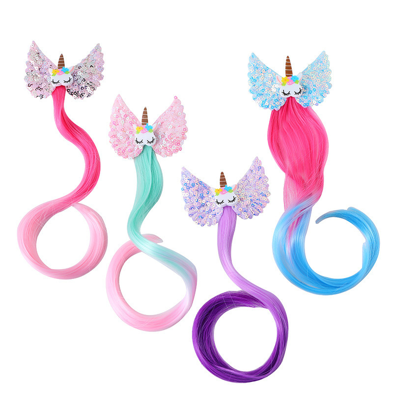 Butterfly Star Colorful Wig Hairpin Korean Child Girl Princess Fairy Style Hair Accessories Headdress Clip Cute Baby