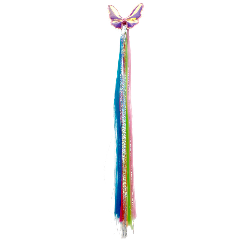 Butterfly Star Colorful Wig Hairpin Korean Child Girl Princess Fairy Style Hair Accessories Headdress Clip Cute Baby