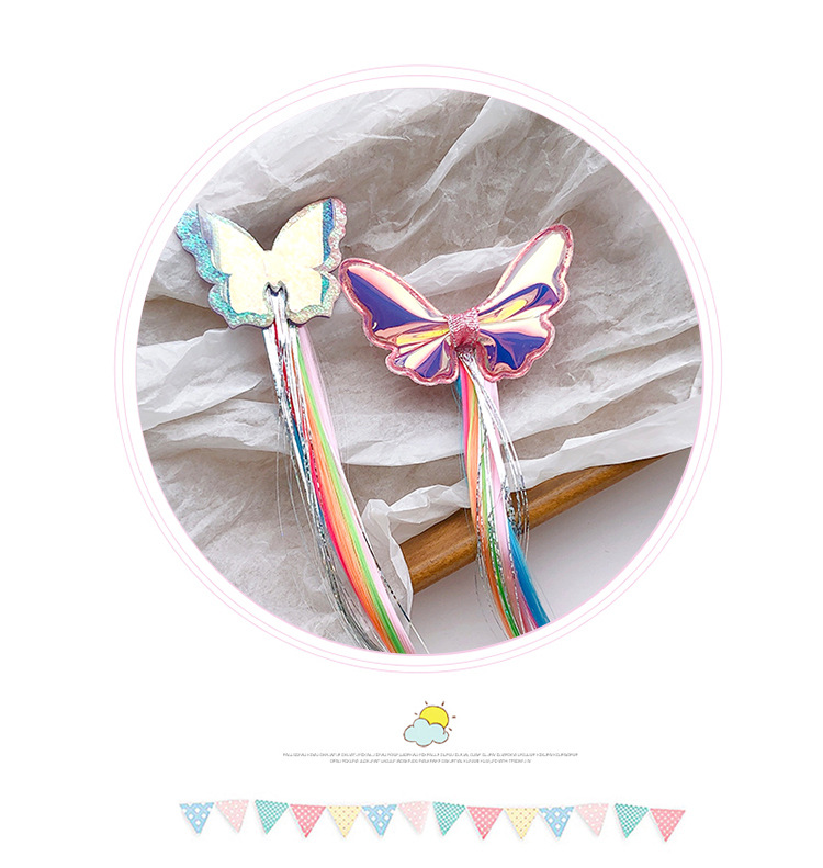 Butterfly Star Colorful Wig Hairpin Korean Child Girl Princess Fairy Style Hair Accessories Headdress Clip Cute Baby