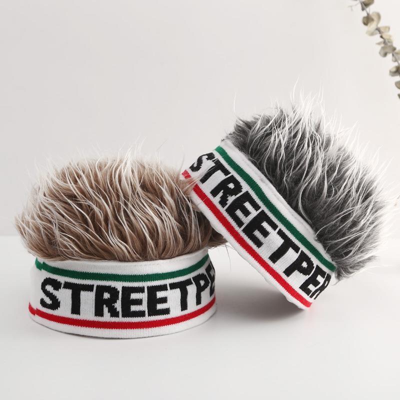Cross-Border Parent-Child Wig Chinese Landlord Hat Men&#039;s Ins Women&#039;s Street Trend Yupi Hip Hop Hat Outdoor Leisure Skullcap