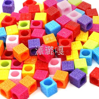Dreadlocks Jewelry Bucket Beads Plastic Mixed Color Big Hole Beads Accessories Resin Beads Wig Hair Extension Ring Big Braid Metal Button
