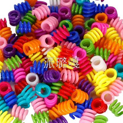 Wig Dreadlocks DIY Plastic Spring Circle Hair Extension Ring Decorative Accessories Dreadlocks Large Hole Roll Spring Hair Accessories