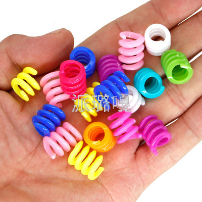 Wig Dreadlocks DIY Plastic Spring Circle Hair Extension Ring Decorative Accessories Dreadlocks Large Hole Roll Spring Hair Accessories
