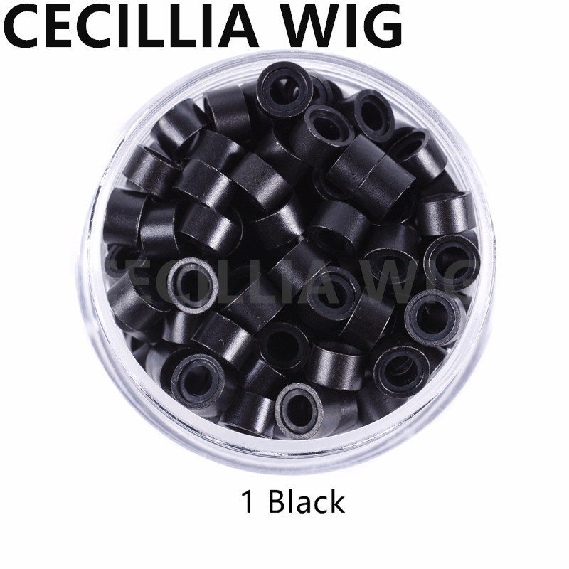 Supply Silicone Hair Extension Ring Flared Hair Extension Ring Thread Hair Buckle Non-Grain Hair Buckle 1000 Pieces 5*3 * 3mm