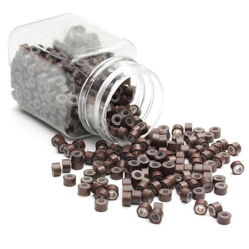 Supply Silicone Hair Extension Ring Flared Hair Extension Ring Thread Hair Buckle Non-Grain Hair Buckle 1000 Pieces 5*3 * 3mm