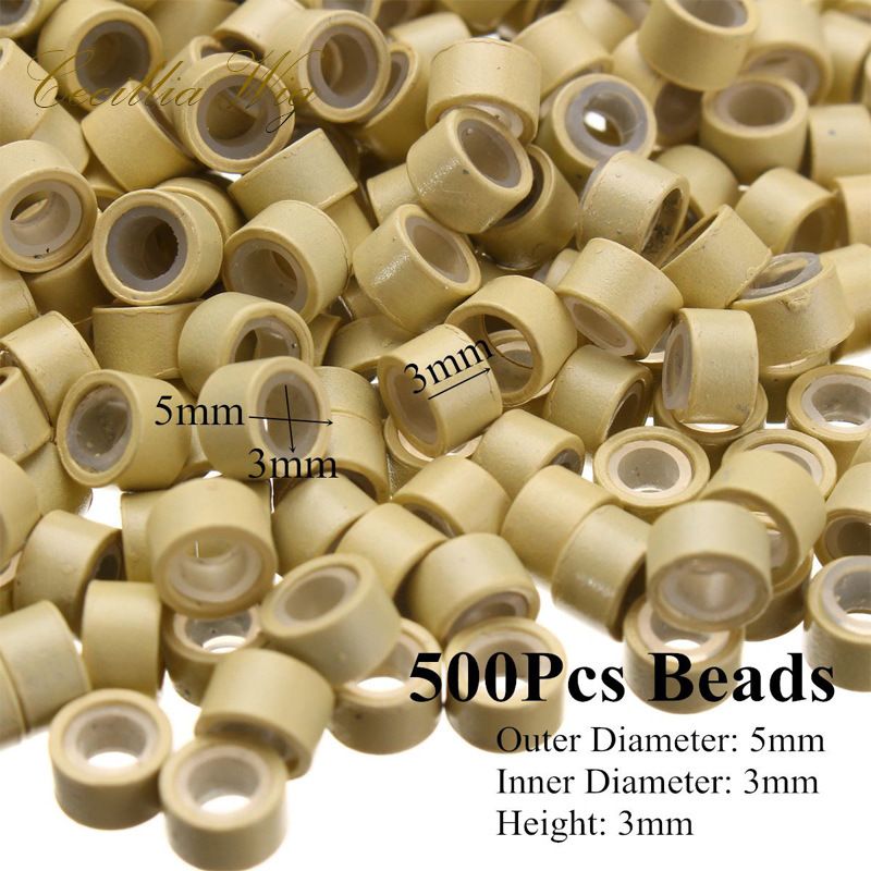 Supply Silicone Hair Extension Ring Flared Hair Extension Ring Thread Hair Buckle Non-Grain Hair Buckle 1000 Pieces 5*3 * 3mm