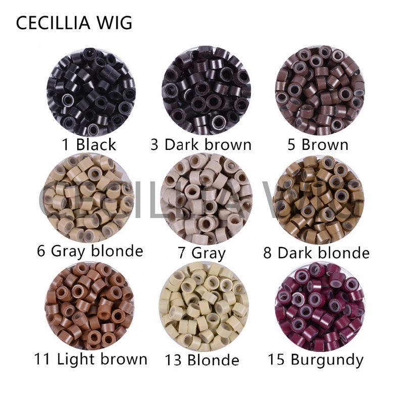 Supply Silicone Hair Extension Ring Flared Hair Extension Ring Thread Hair Buckle Non-Grain Hair Buckle 1000 Pieces 5*3 * 3mm