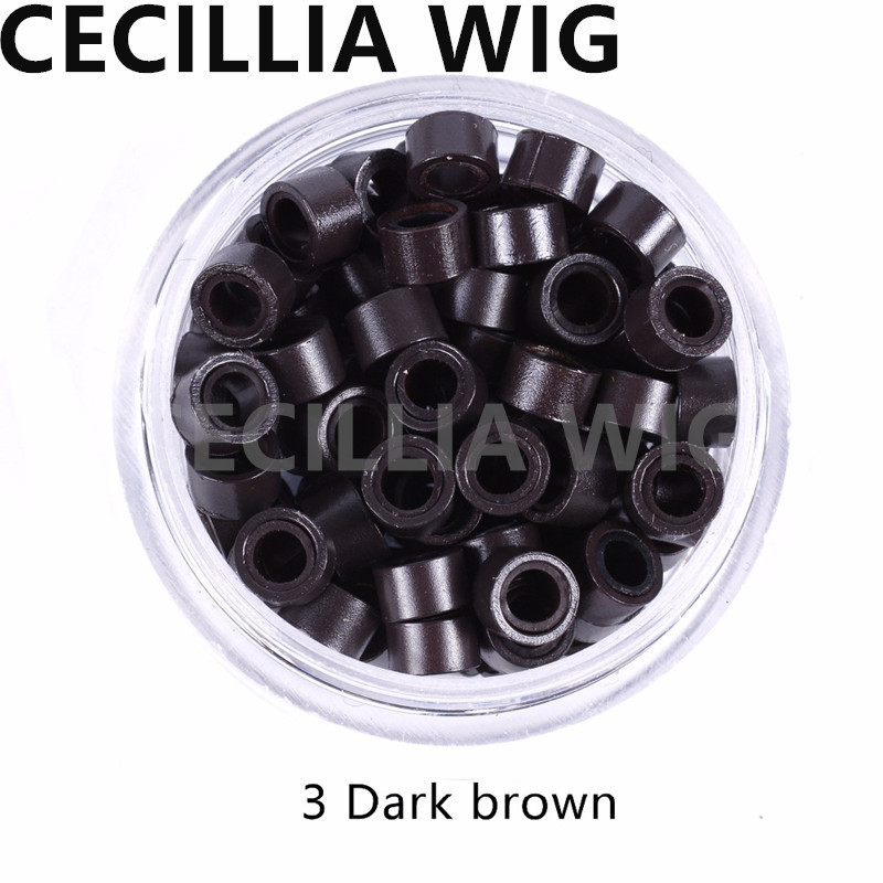 Supply Silicone Hair Extension Ring Flared Hair Extension Ring Thread Hair Buckle Non-Grain Hair Buckle 1000 Pieces 5*3 * 3mm