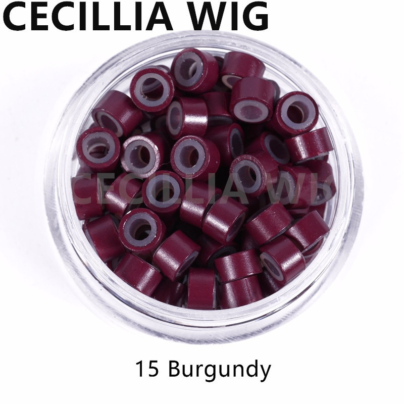 Supply Silicone Hair Extension Ring Flared Hair Extension Ring Thread Hair Buckle Non-Grain Hair Buckle 1000 Pieces 5*3 * 3mm
