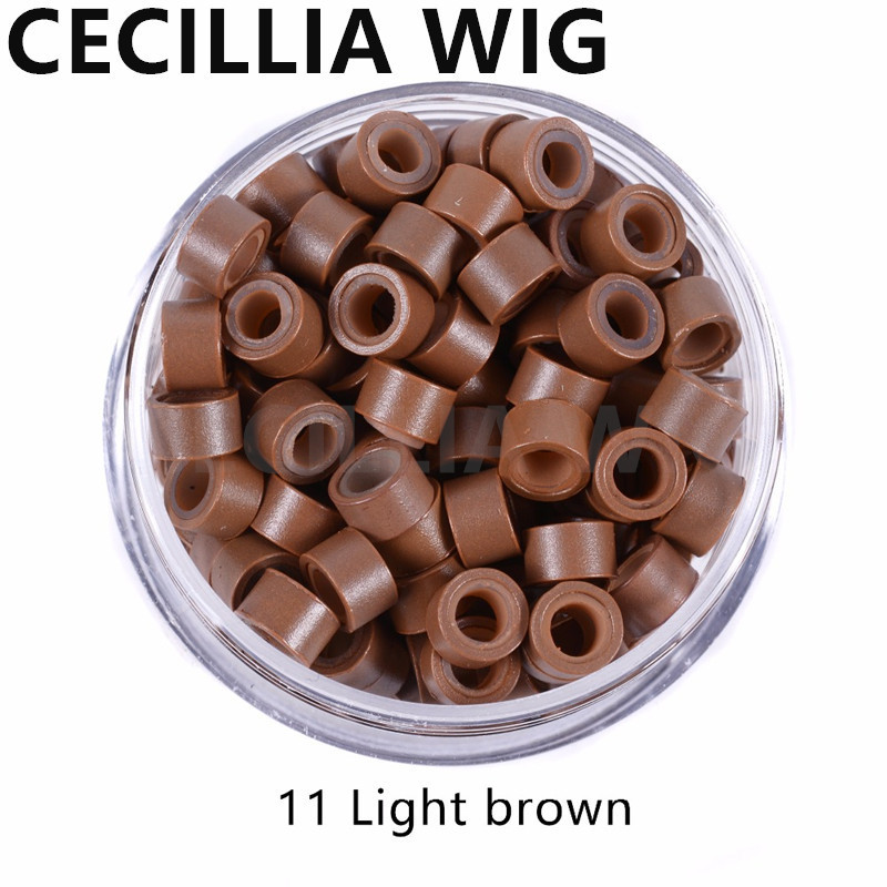 Supply Silicone Hair Extension Ring Flared Hair Extension Ring Thread Hair Buckle Non-Grain Hair Buckle 1000 Pieces 5*3 * 3mm