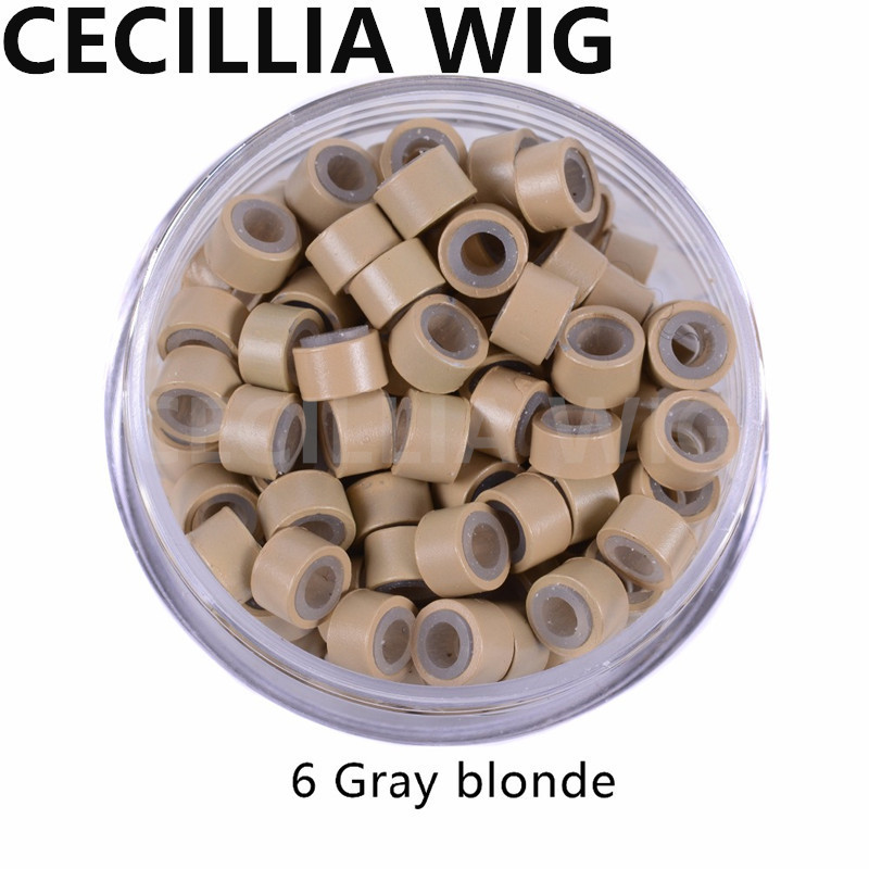 Supply Silicone Hair Extension Ring Flared Hair Extension Ring Thread Hair Buckle Non-Grain Hair Buckle 1000 Pieces 5*3 * 3mm