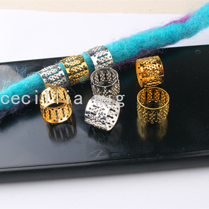 Dreadlocks Special Hair Extension Buckle Hair Extension Ring Wig Ornament Ornament Reggae Braided Hair Ring Hollow Hoop Ring