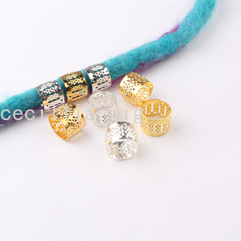 Dreadlocks Special Hair Extension Buckle Hair Extension Ring Wig Ornament Ornament Reggae Braided Hair Ring Hollow Hoop Ring