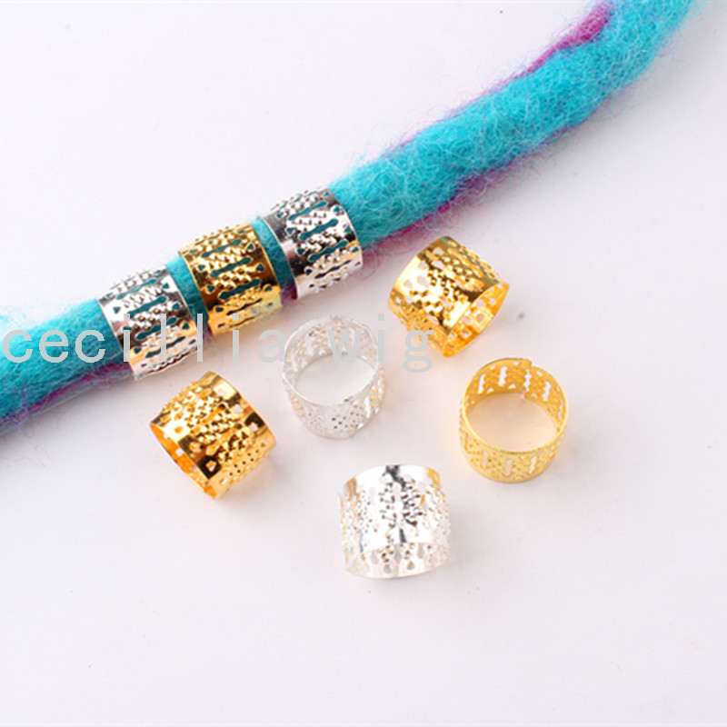 Dreadlocks Special Hair Extension Buckle Hair Extension Ring Wig Ornament Ornament Reggae Braided Hair Ring Hollow Hoop Ring Dreadlocks Special Hair Extension Buckle Hair Extension Ring Wig Ornament Ornament Reggae Braided Hair Ring Hollow Hoop Ring