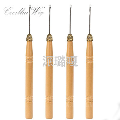Dreadlocks Wool Hair Extension with Tongue Crochet Plastic Handle Wooden Handle Wig Part Sealing Hook Hair Tongue Hook Hair Extension