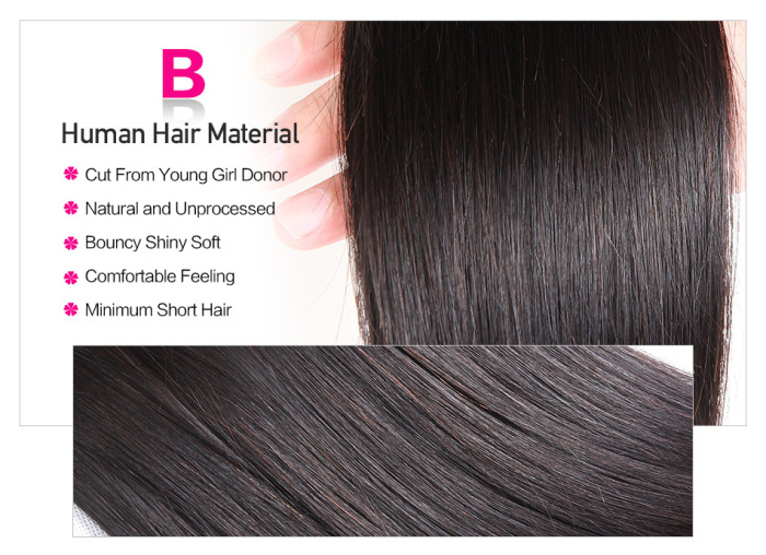 18inch Virgin Hair Straight Non-remy human Hair Extension 18inch Virgin Hair Straight Non-remy human Hair Extension