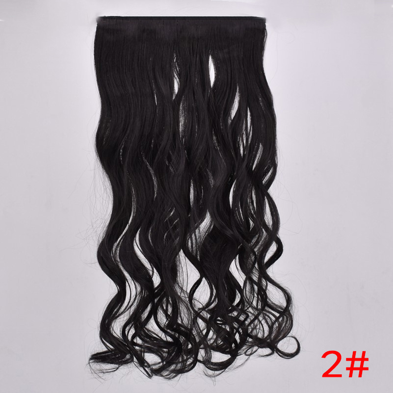 Exclusive for Cross-Border European and American Style Wig Female Wig Set Hair Extension Five Clip Curly Hair One Piece Hair Weft Factory in Stock Wholesale