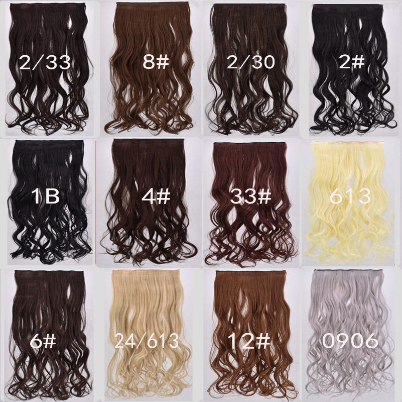 Exclusive for Cross-Border European and American Style Wig Female Wig Set Hair Extension Five Clip Curly Hair One Piece Hair Weft Factory in Stock Wholesale Exclusive for Cross-Border European and American Style Wig Female Wig Set Hair Extension Five Clip Curly Hair One Piece Hair Weft Factory in Stock Wholesale