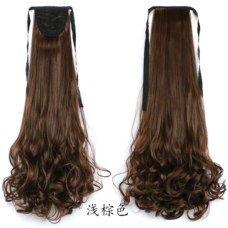 Wig Factory Direct Sales Wholesale Tied Pear Flower Wig Ponytail Curly Hair Seamless Hair Extension Horse Tail Taobao Hot Sales Wig Factory Direct Sales Wholesale Tied Pear Flower Wig Ponytail Curly Hair Seamless Hair Extension Horse Tail Taobao Hot Sales