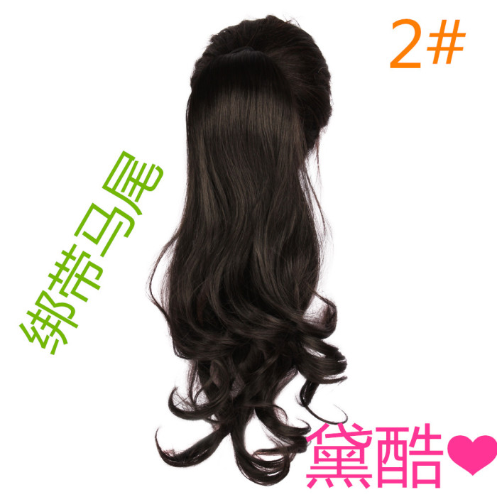 High temperature silk hair ribbon ponytail brown ribbon ponytail hair extension manufacturers High temperature silk hair ribbon ponytail brown ribbon ponytail hair extension manufacturers