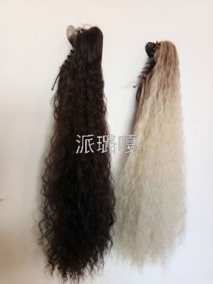 European and American Style African Wig Women&#039;s Claw Ponytail Corn Curler Long Fluffy Natural Claw Wig Ponytail Wholesale
