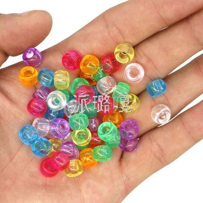 African Wig Big Braid Resin Acrylic Ornaments Regal Dreadlocks 6*9 Transparent Plastic Bead Small Hair Extension Ring