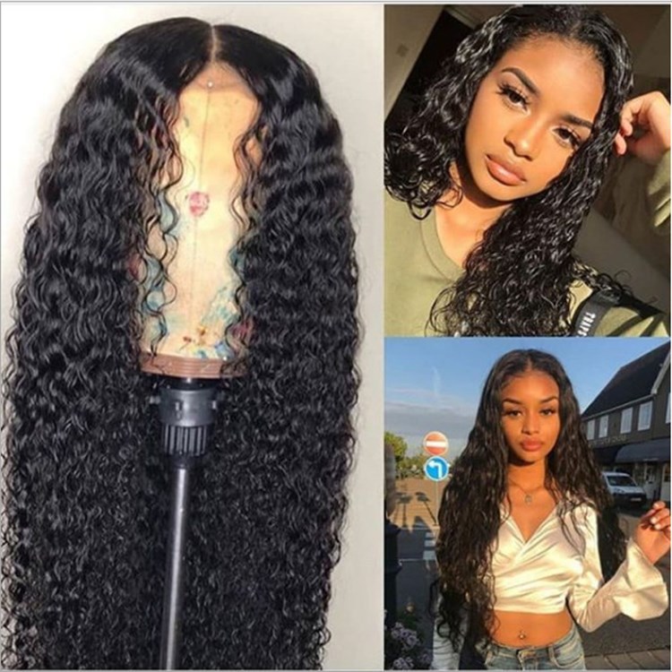 CrossBorder Black Women&#039;s MidLength Long Curly Wig Wig Small Curly Wave HighTemperature Fiber African Wig