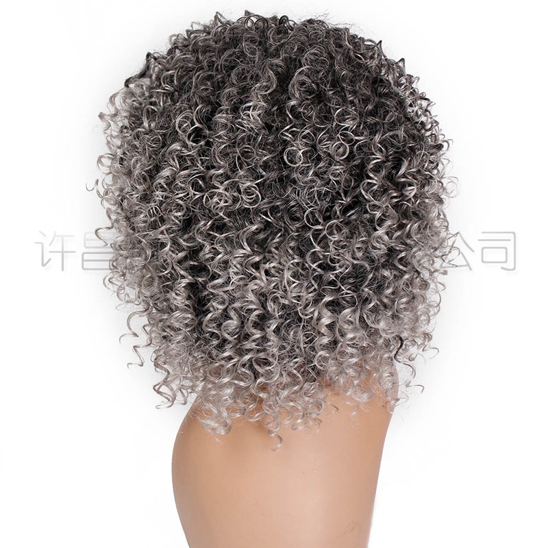 Wig Female Wig Gray Fluffy Explosion Wig African Wig CrossBorder Currently Available Whole Wig Female Wig Gray Fluffy Explosion Wig African Wig CrossBorder Currently Available Whole
