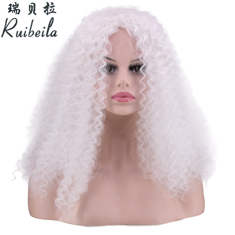 Cross-Border Hot Selling. Colorful African Wig Ball Party Festival Wig Foreign Trade Handmade Roll Wigs with Small Curly Hair