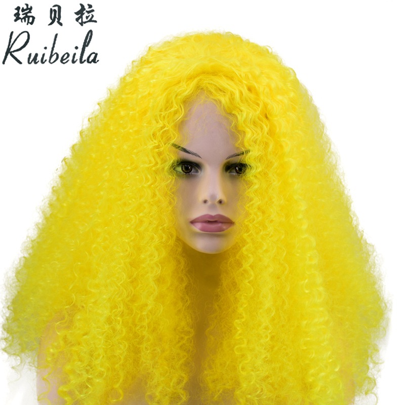 Cross-Border Hot Selling. Colorful African Wig Ball Party Festival Wig Foreign Trade Handmade Roll Wigs with Small Curly Hair