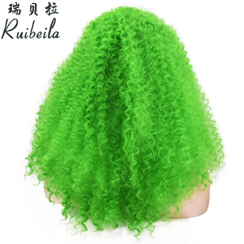 Cross-Border Hot Selling. Colorful African Wig Ball Party Festival Wig Foreign Trade Handmade Roll Wigs with Small Curly Hair