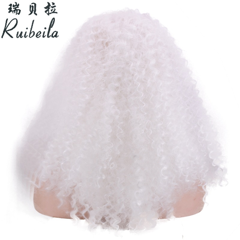 Cross-Border Hot Selling. Colorful African Wig Ball Party Festival Wig Foreign Trade Handmade Roll Wigs with Small Curly Hair