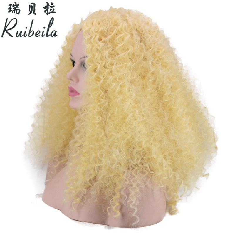 Cross-Border Hot Selling. Colorful African Wig Ball Party Festival Wig Foreign Trade Handmade Roll Wigs with Small Curly Hair