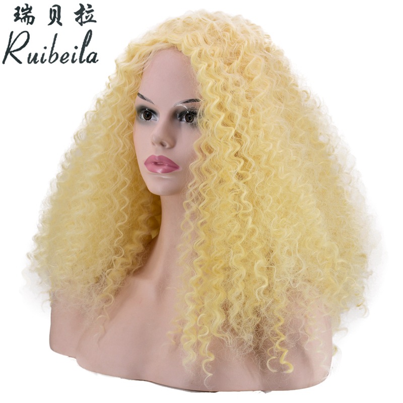 Cross-Border Hot Selling. Colorful African Wig Ball Party Festival Wig Foreign Trade Handmade Roll Wigs with Small Curly Hair