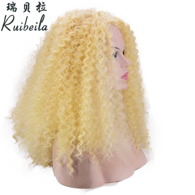 Cross-Border Hot Selling. Colorful African Wig Ball Party Festival Wig Foreign Trade Handmade Roll Wigs with Small Curly Hair