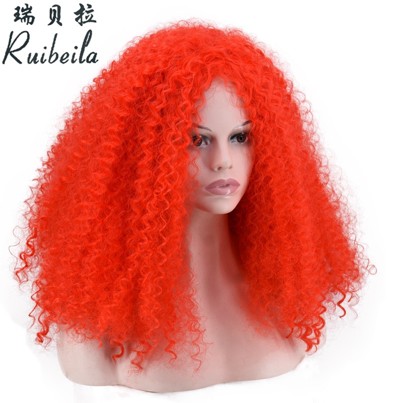 Cross-Border Hot Selling. Colorful African Wig Ball Party Festival Wig Foreign Trade Handmade Roll Wigs with Small Curly Hair