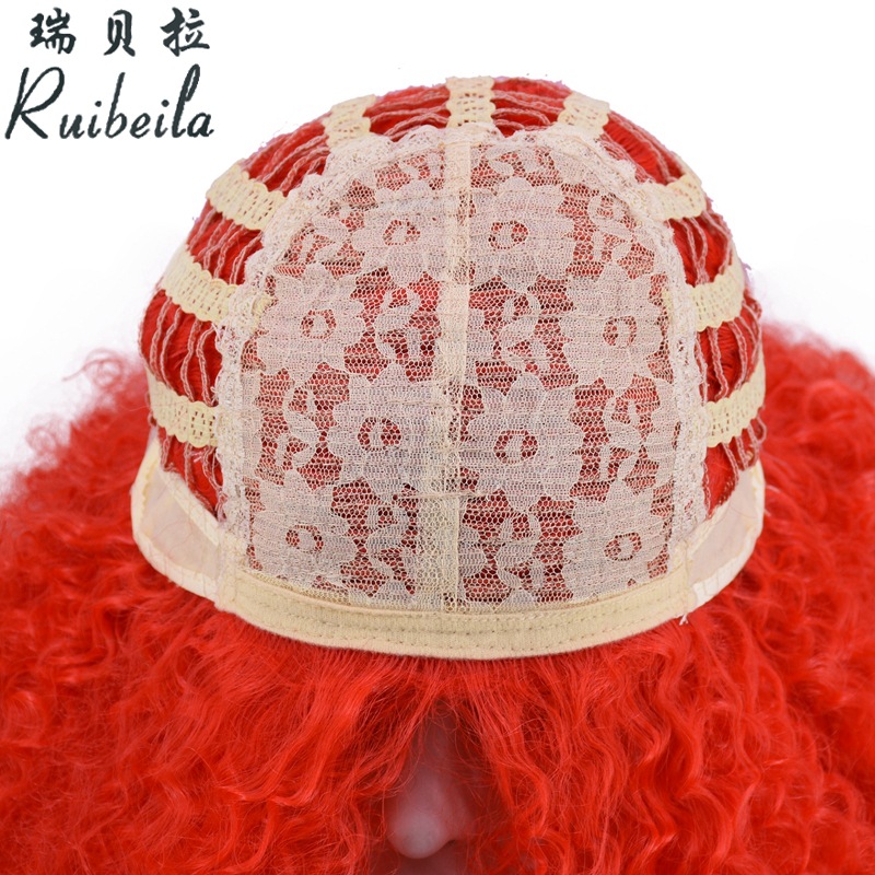 Cross-Border Hot Selling. Colorful African Wig Ball Party Festival Wig Foreign Trade Handmade Roll Wigs with Small Curly Hair