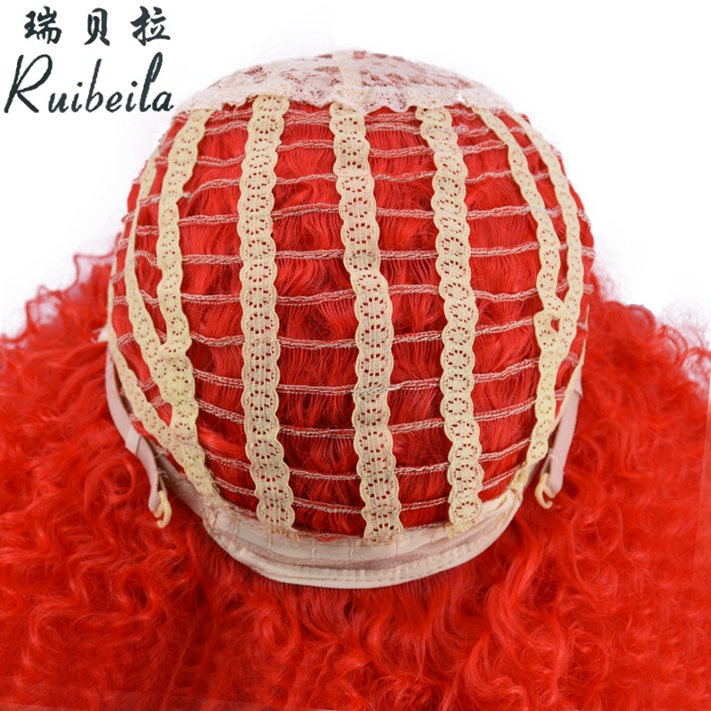 Cross-Border Hot Selling. Colorful African Wig Ball Party Festival Wig Foreign Trade Handmade Roll Wigs with Small Curly Hair