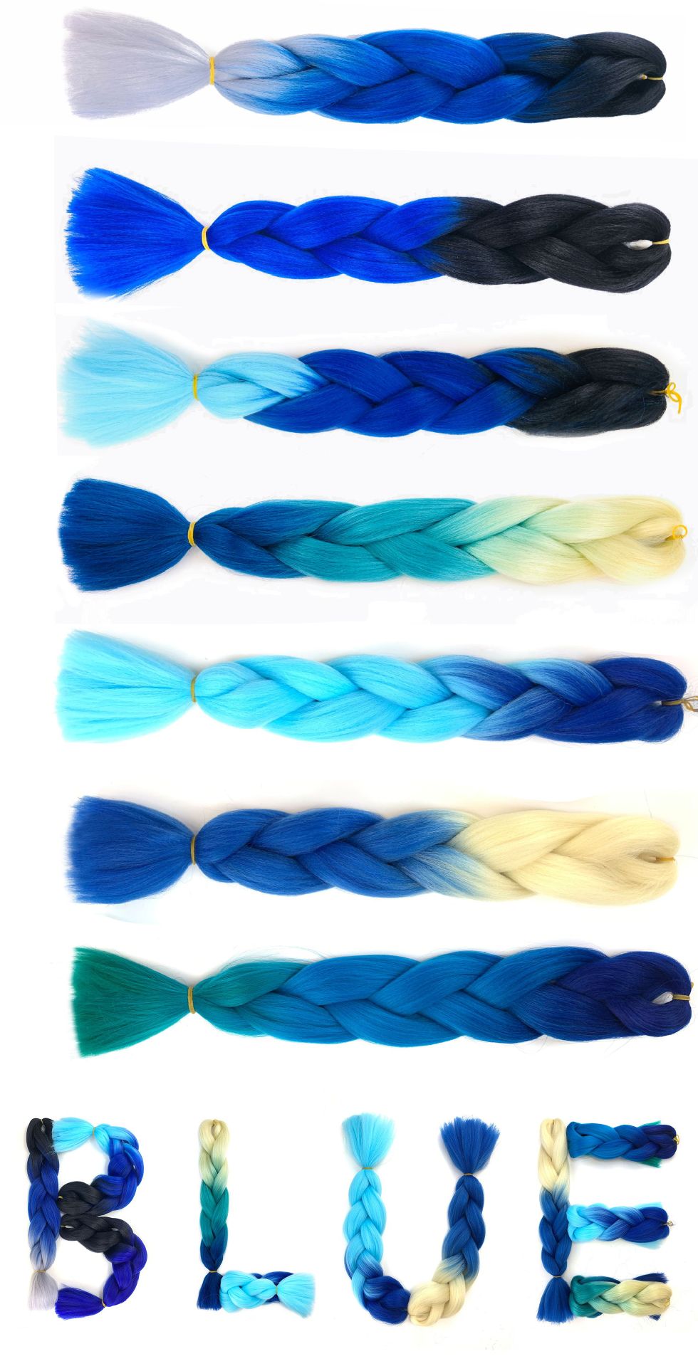 European and American Foreign Trade Chemical Fiber Big Braid Color Braids High-Temperature Fiber Gradient Dreadlocks African Wig Braid