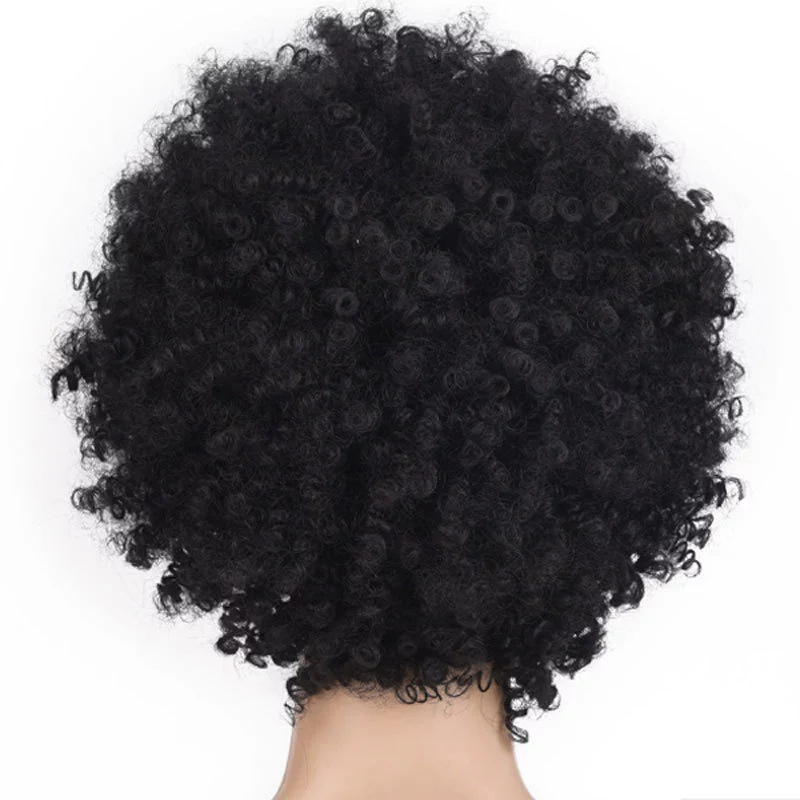 Factory Wholesale Wig African Wig Explosion Head Wig Female High-Temperature Fiber Chemical Fiber Wig Factory Outlet