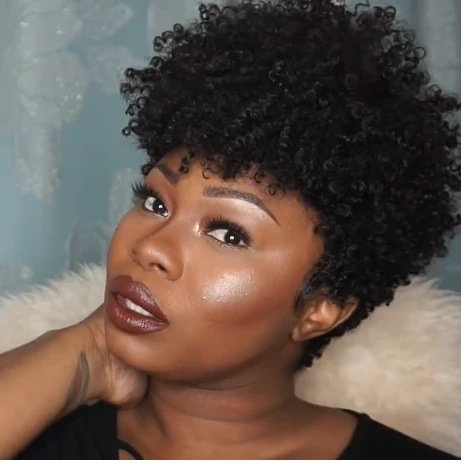 Cross-Border New Product Best-Selling European and American Style Wig African Wig Short Curly Hair Synthetic Wigs Factory in Stock for Sale
