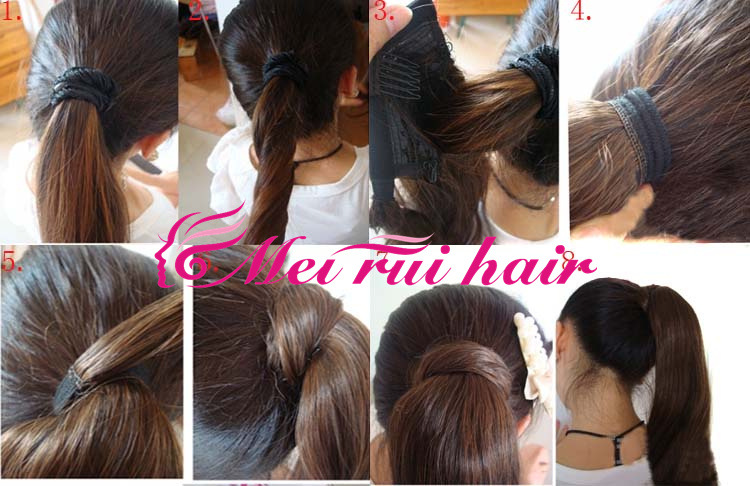 African Wig Ponytail Velcro Straight Hair Ponytail Long Straight Hair Wig Ponytail Velcro Wig Straight Ponytail